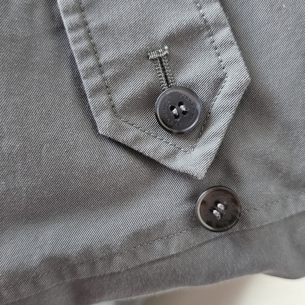Burberry Blue Grey Trench Coat women's size 4 - Picture 9 of 9